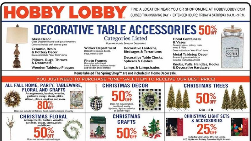 Hobby Lobby Weekly Ad 