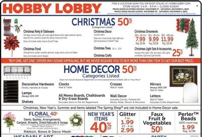 Hobby Lobby Weekly Ad 